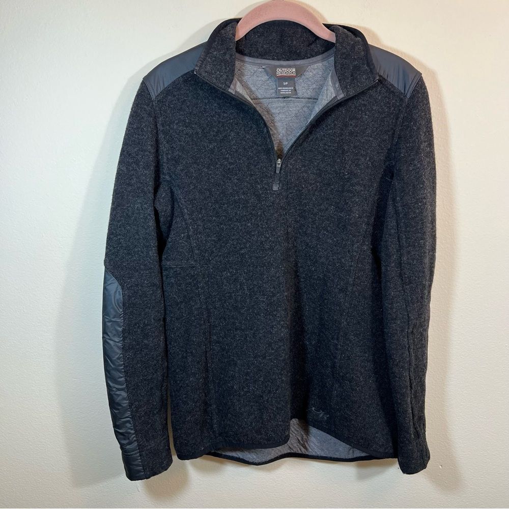 Outdoor Research Women’s Cyprus Hybrid Quarter Zip Small‎ Wool